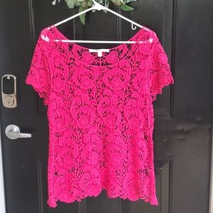 This hot pink top by Lauren Conrad, is gorgeous.